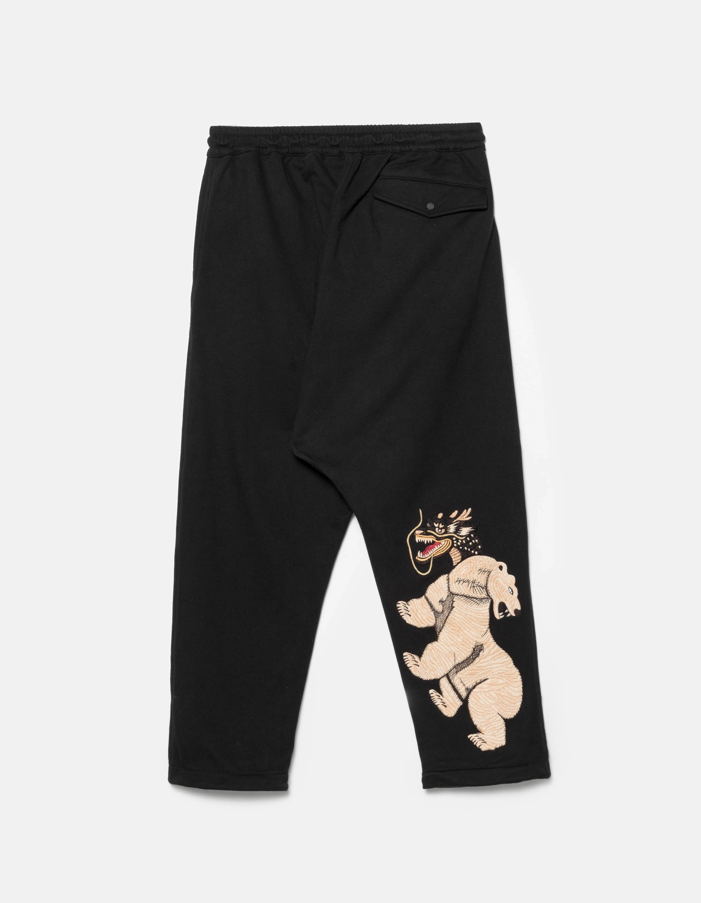 7091 Bering Strait Embroidered Asym Sweatpants Black Water Resistant Finish