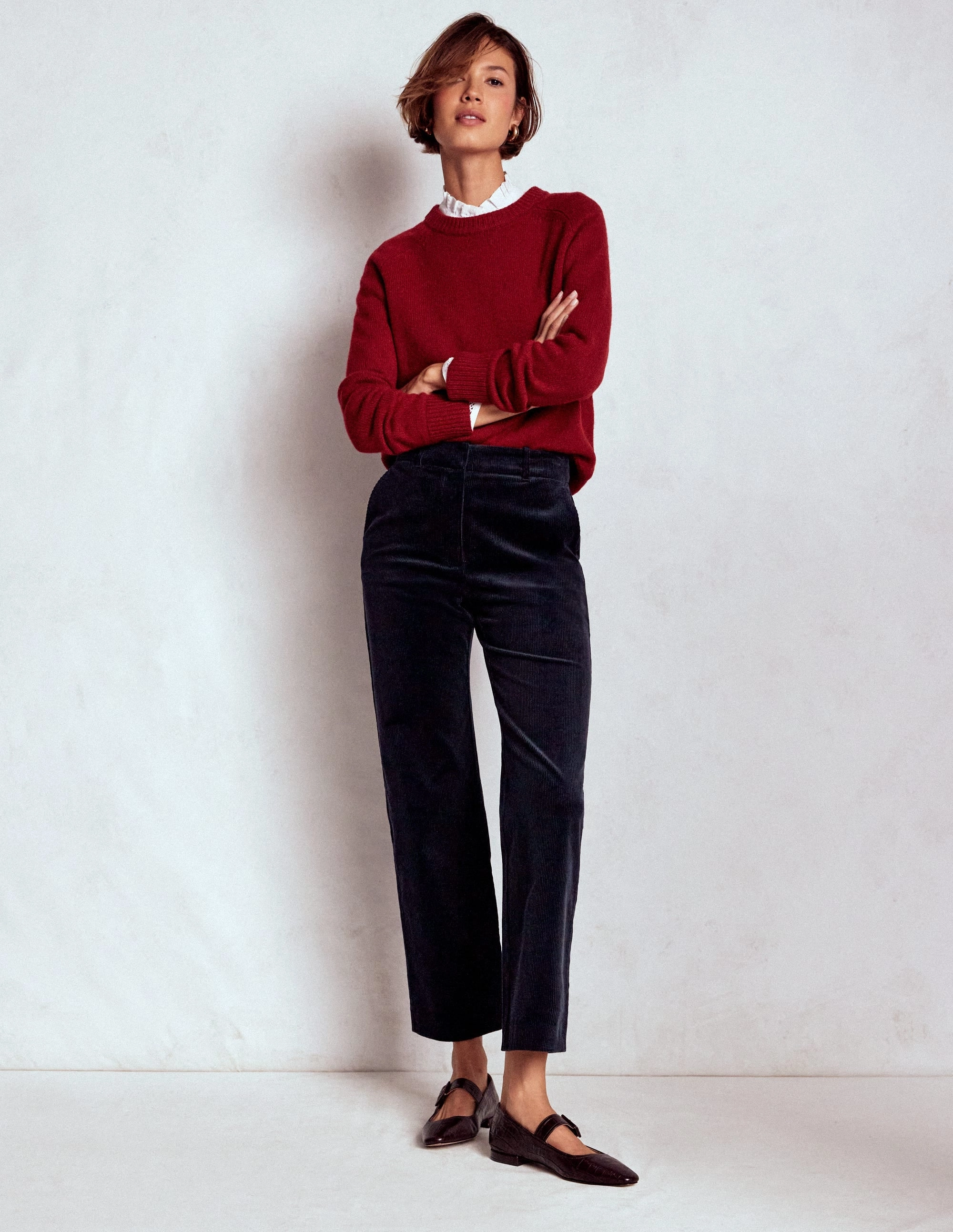 Weekend Wear Canonbury Cord Trousers-Navy