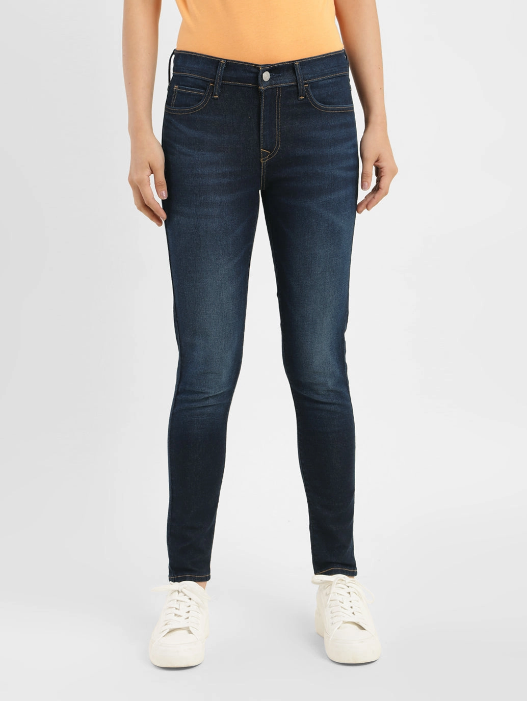 Women's 710 Blue Skinny Fit Mid Rise Jeans Base Wear
