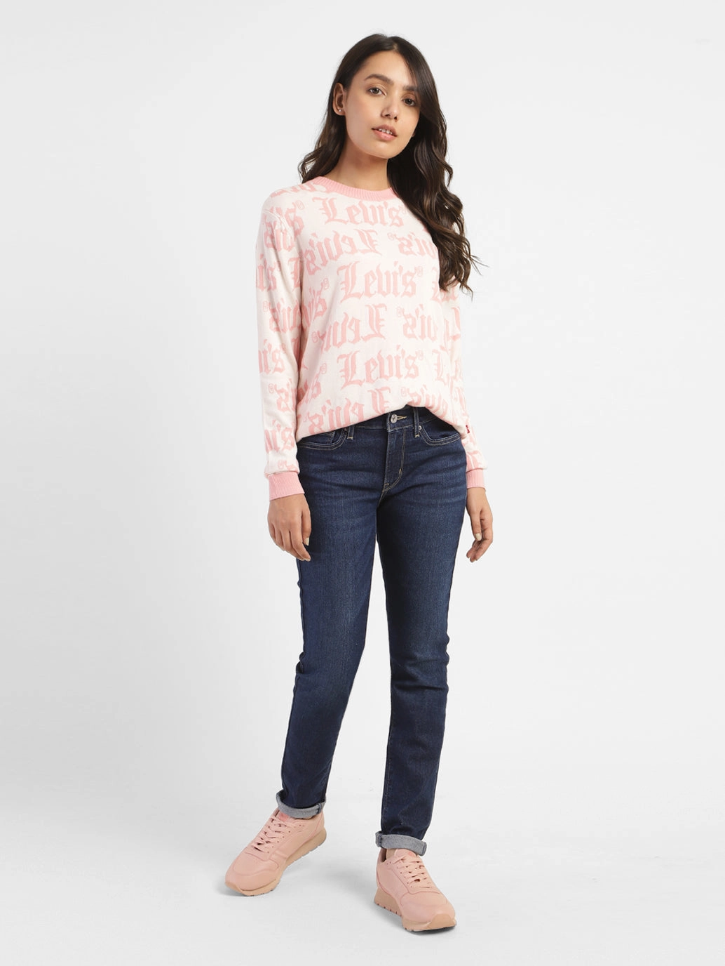 Women's 711 Blue Skinny Fit Mid Rise Jeans Basic Necessity