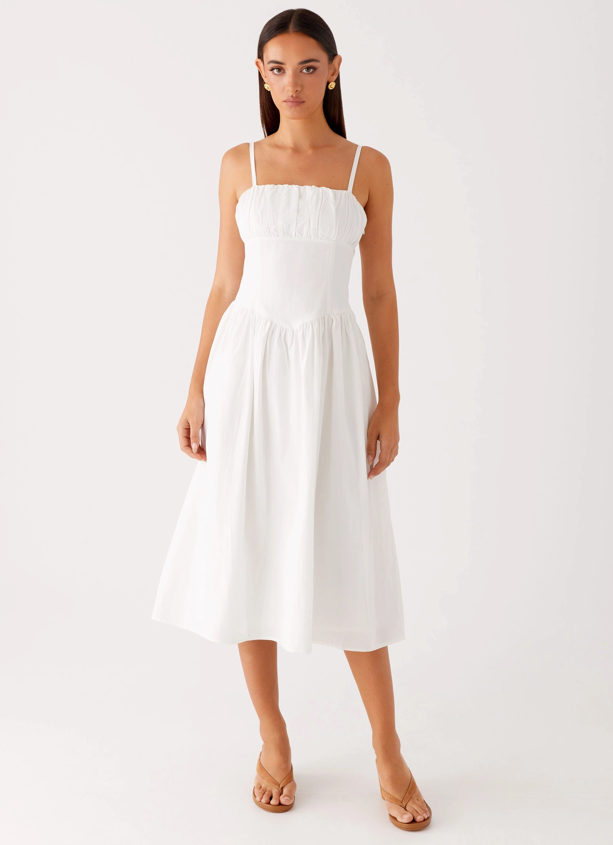 City Casual Phillipa Midi Dress - White