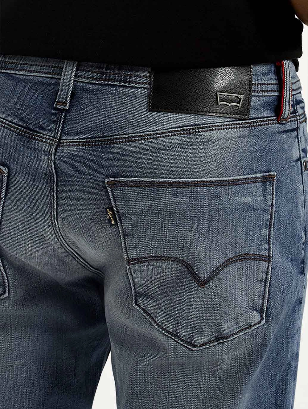 Men's Redloop 511 Indigo Slim Fit Mid Rise Jeans Athlete Fit Modern Autumn Days Anti Bacterial Treatment