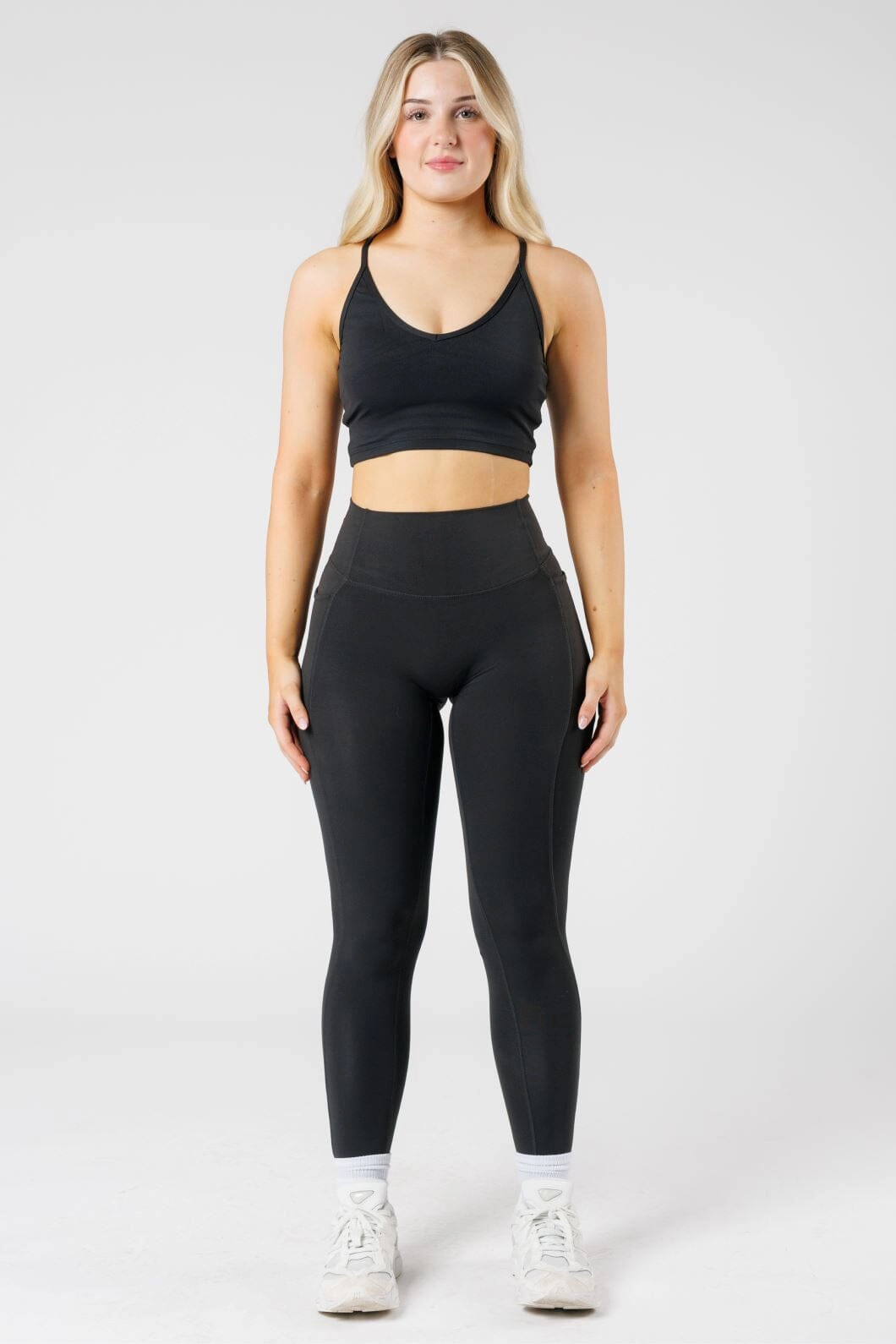 Reluna Empower Sculptseam? Plus Pocket Legging Black Daily Routine Budget Friendly Indoor Exercise Compression Support