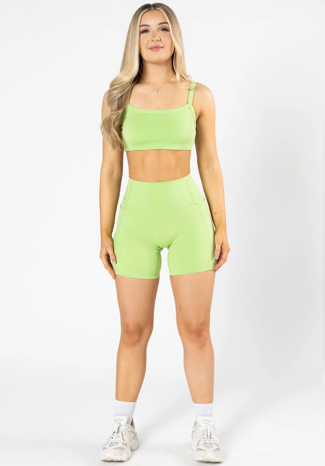 Reluna? Empower Sculptseam? Pocket Short 6?? Lime Stretch Woven Fabric
