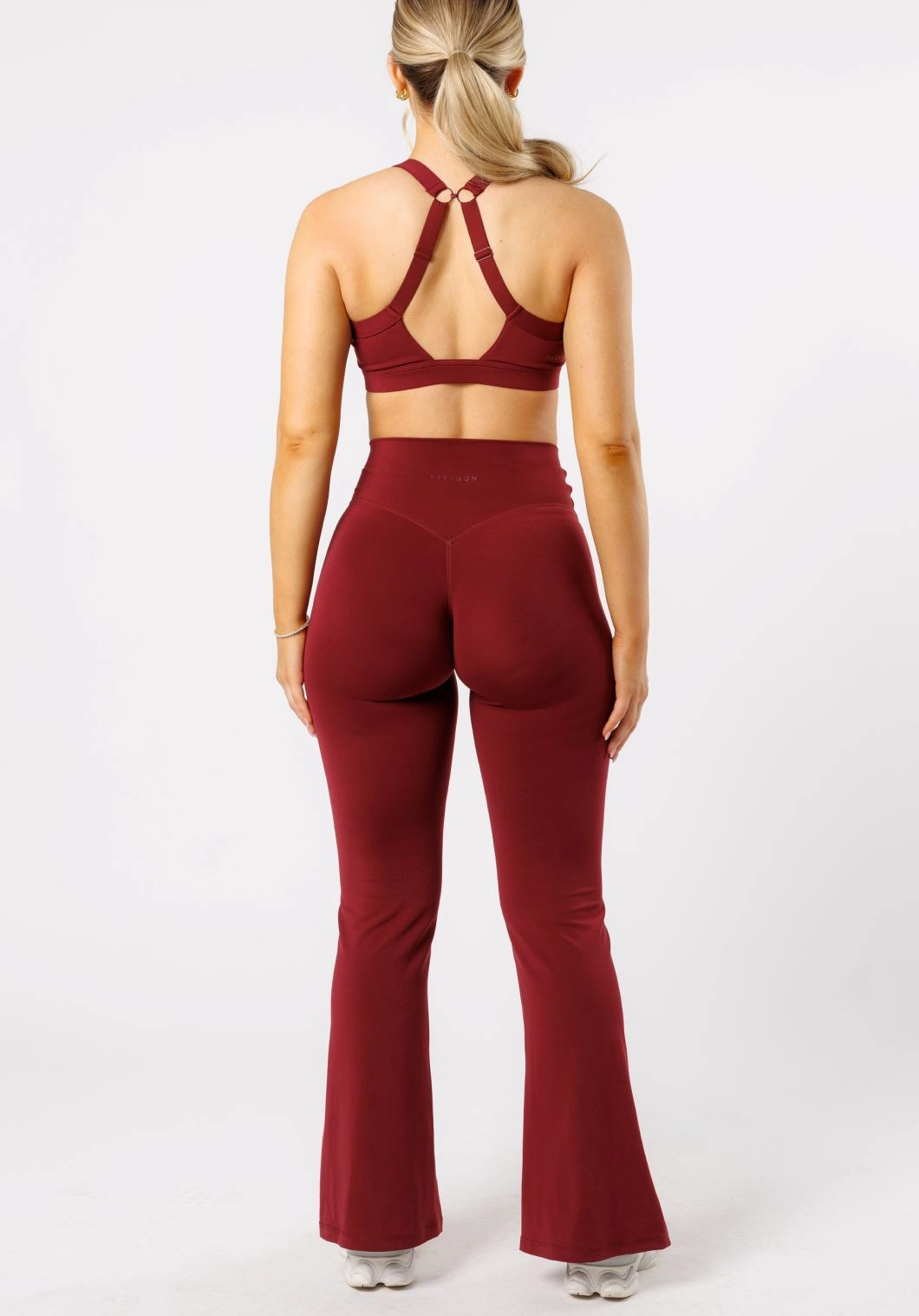 Four Way Winter Sports Reluna? Front Slit Sculptseam? Flare Leggings 31" Red Velvet