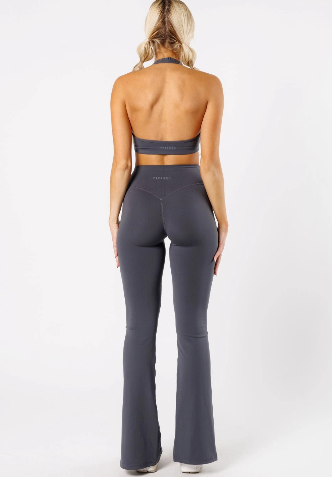 Reluna? Front Slit Sculptseam? Flare Leggings 34" Phantom Summer Wear Anti Odor