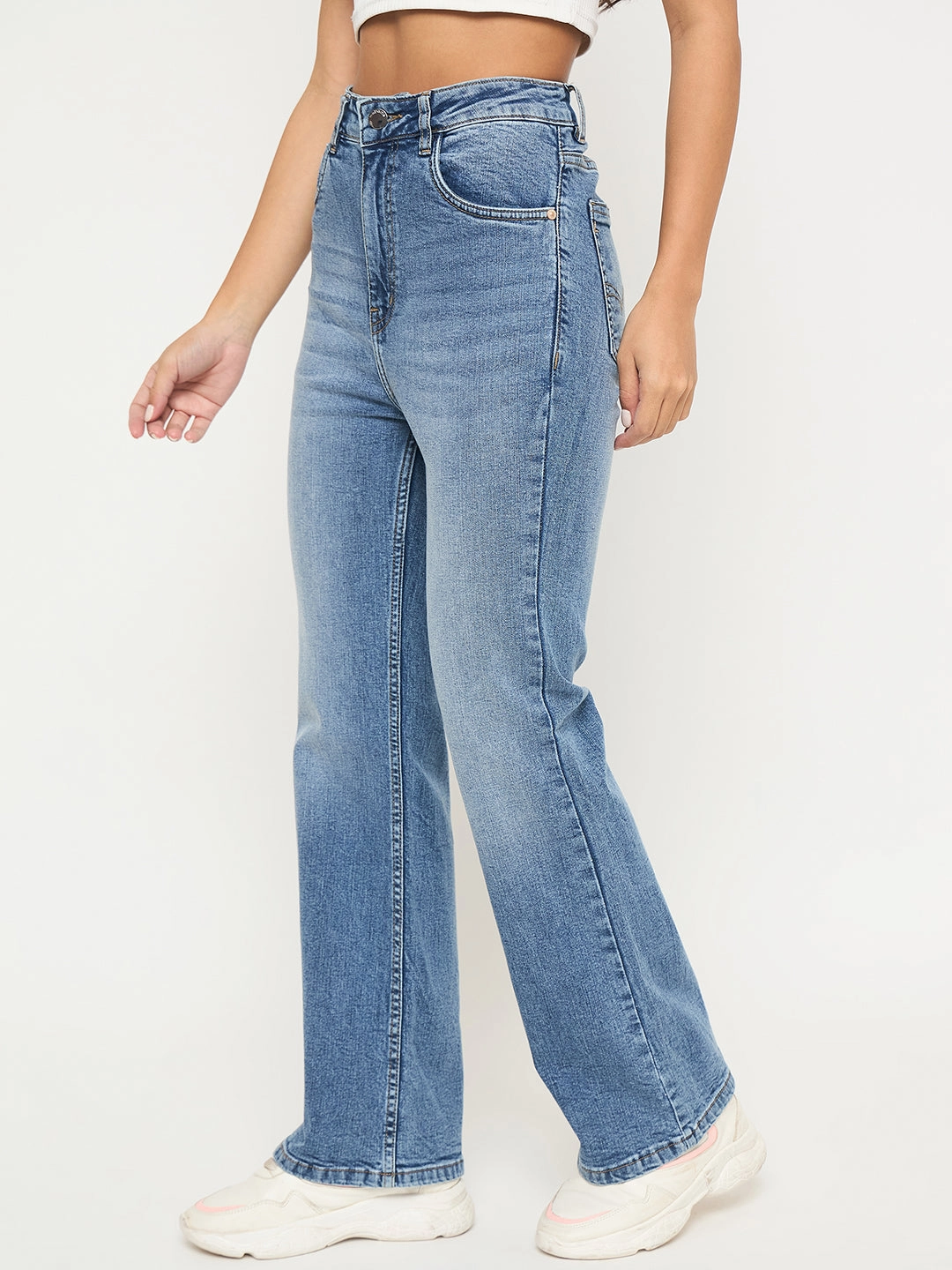 Everyday Comfort Madame Whiskered Stone Wash Light Blue Jeans