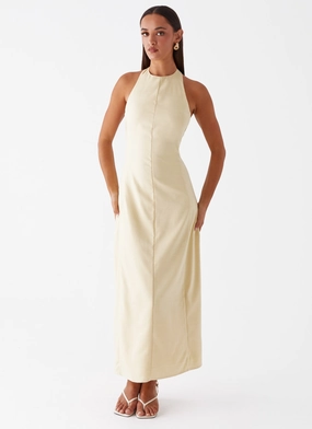 Anita Maxi Dress - Yellow Simple Touch