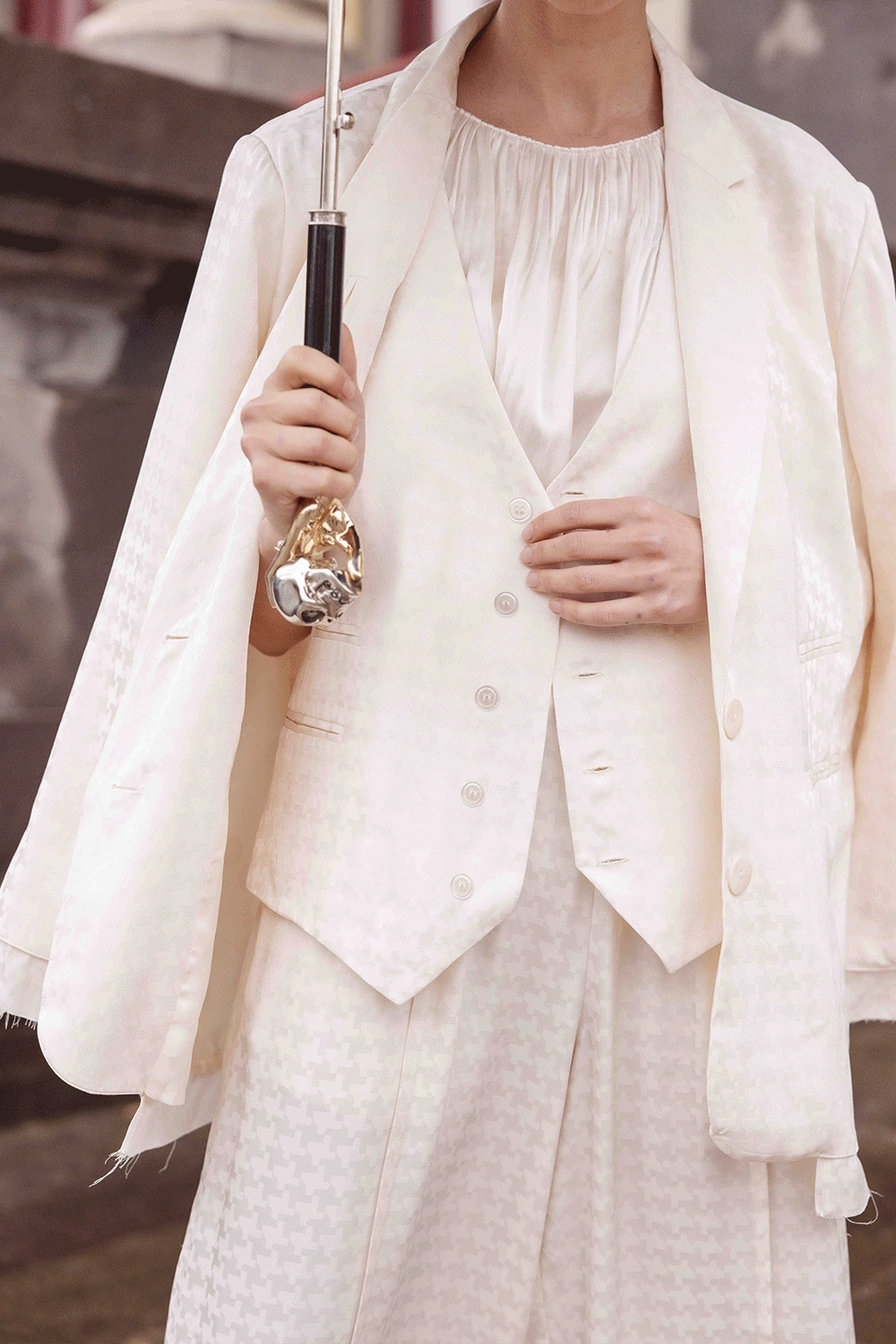 Travel Functional Wear Anti Static Lining Maud Dainty - DTY03976A Sombrero Jacket with Raw Trim