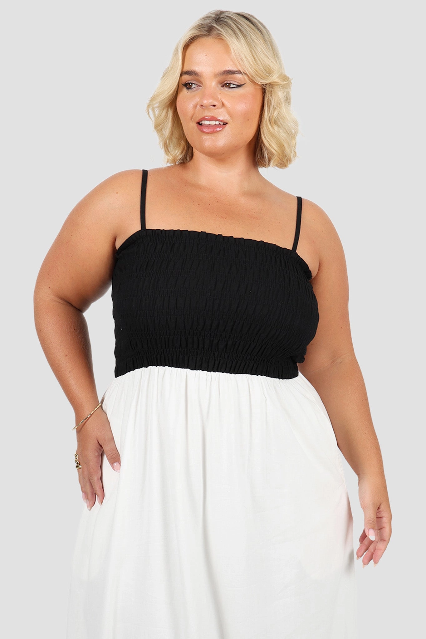 Mesh-Sleeve RILORA DRESS B&W