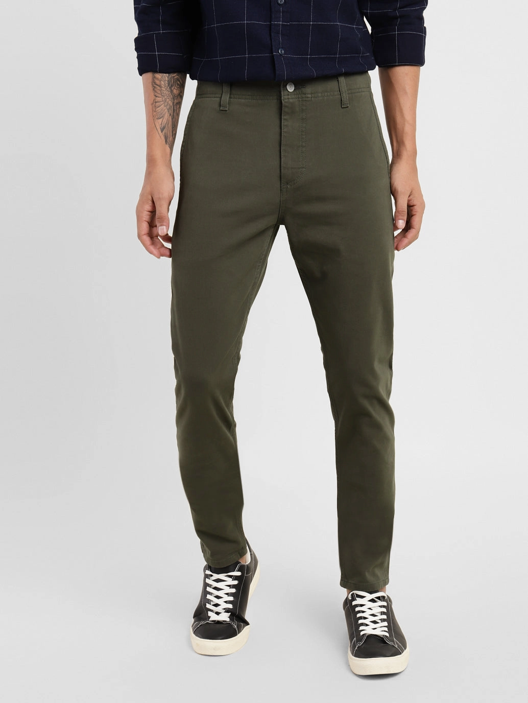 Men's Slim Tapered Fit Trousers Comfy Material