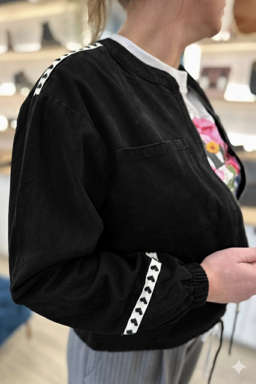 Noise Free Zipper Weekend Ready Rebel Club Love Jacket Black