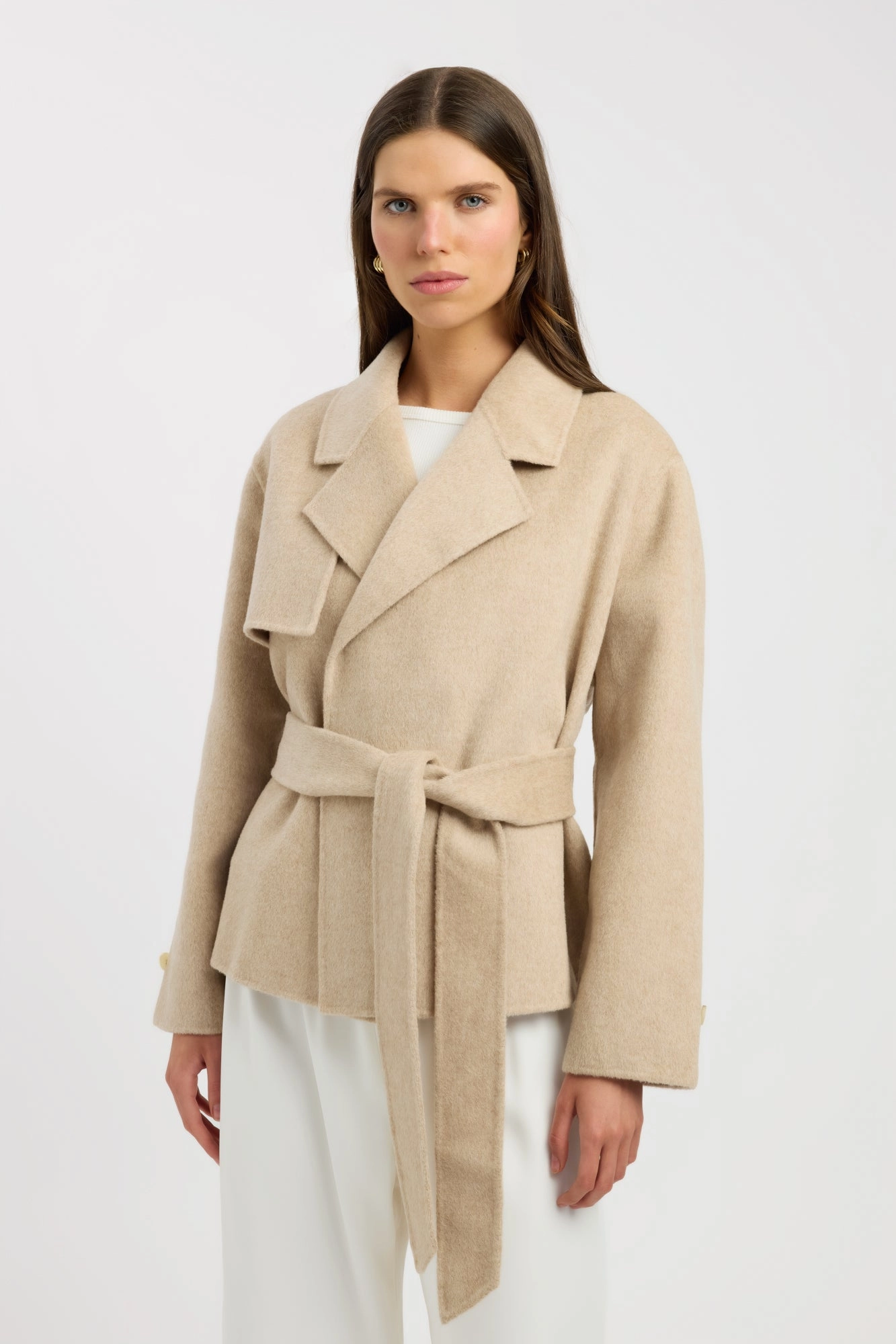 Rommie Cropped Wool Jacket Adaptive Tension Bands Old Style