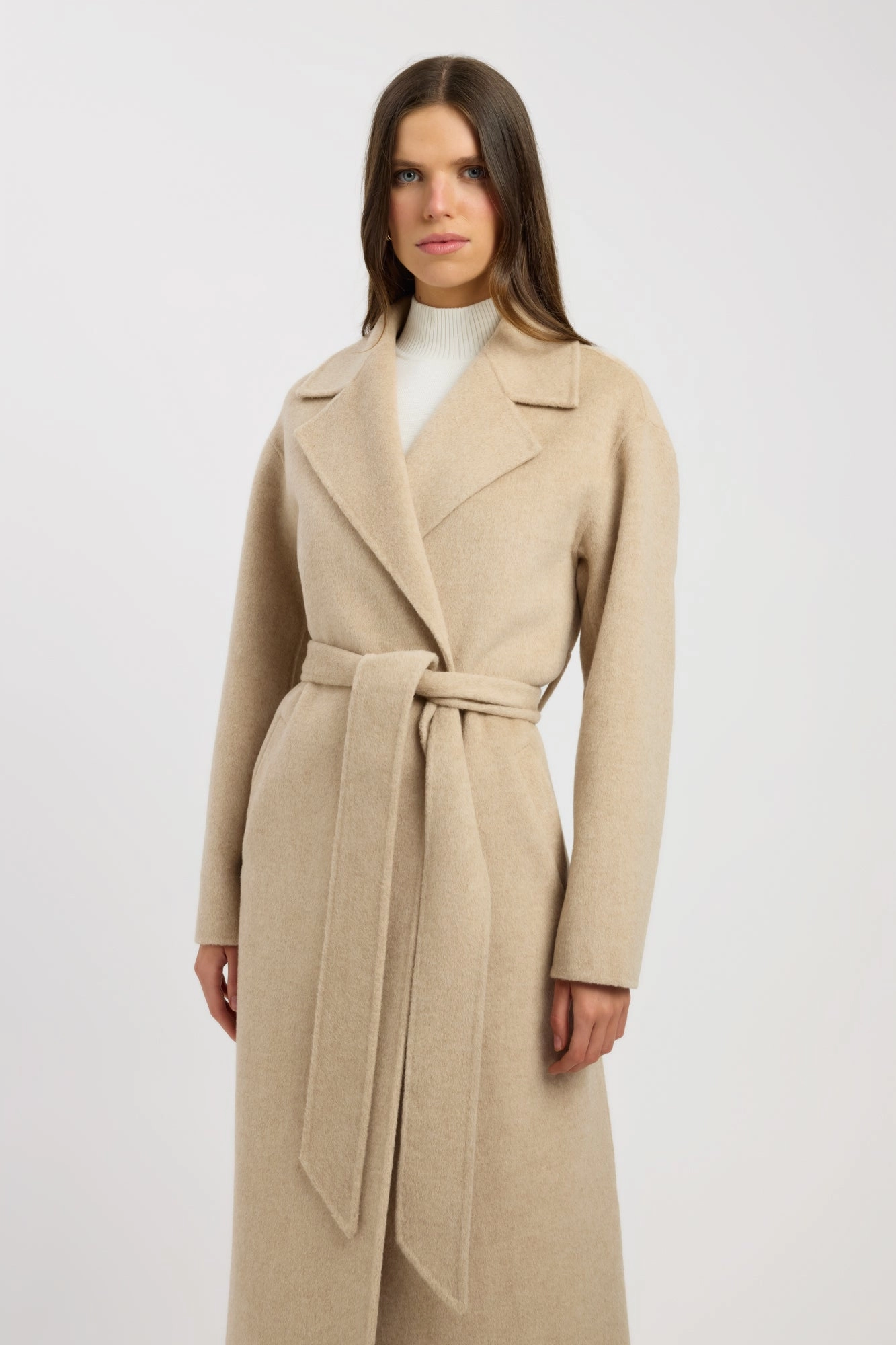 ElasticWaistband Water Resistant Shell Rommie Wool Coat