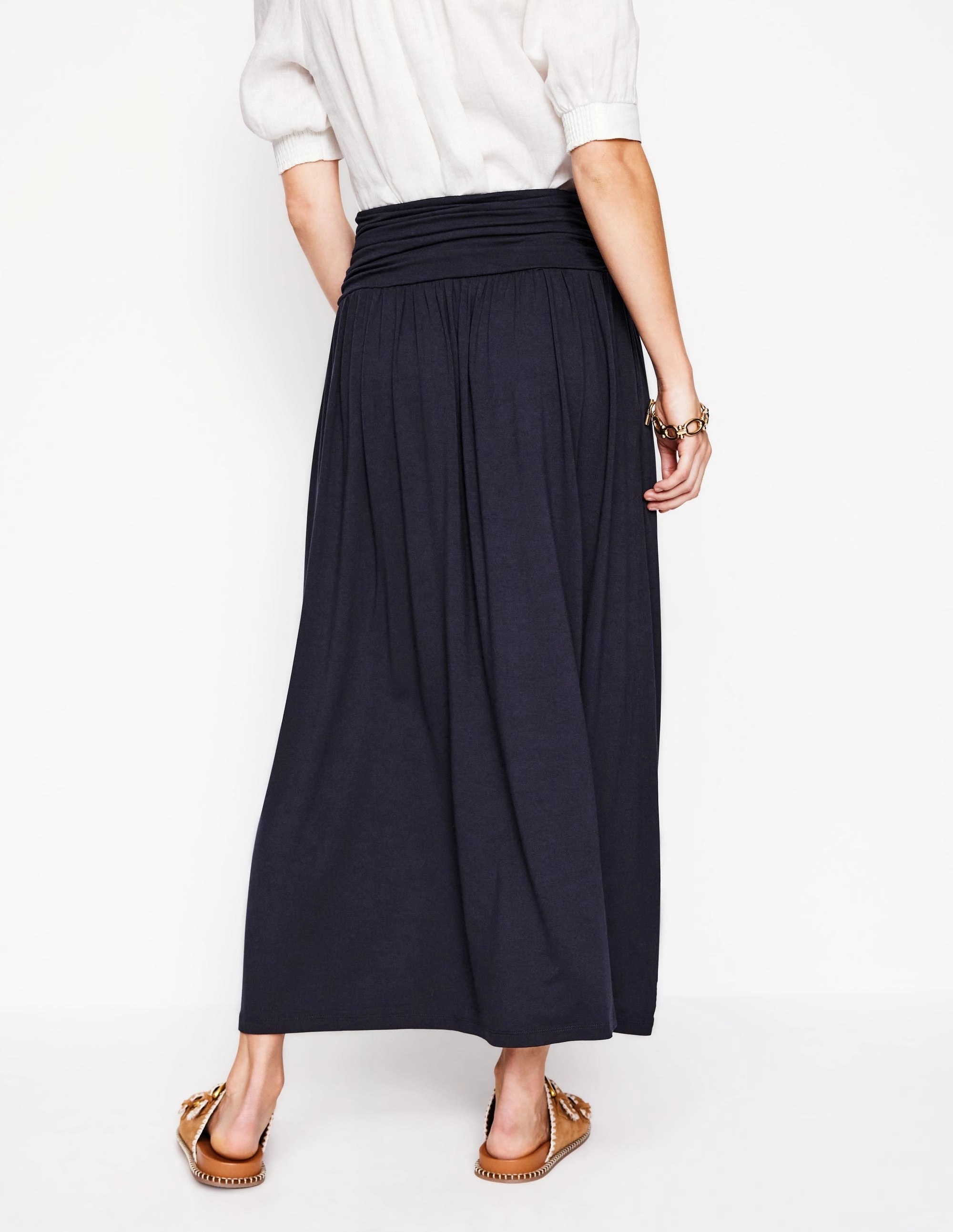 Fresh Vibe Bestseller Item Rosaline Jersey Skirt-Navy