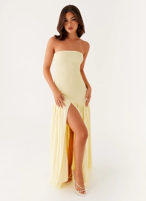 Korean Mood Royce Maxi Dress - Yellow