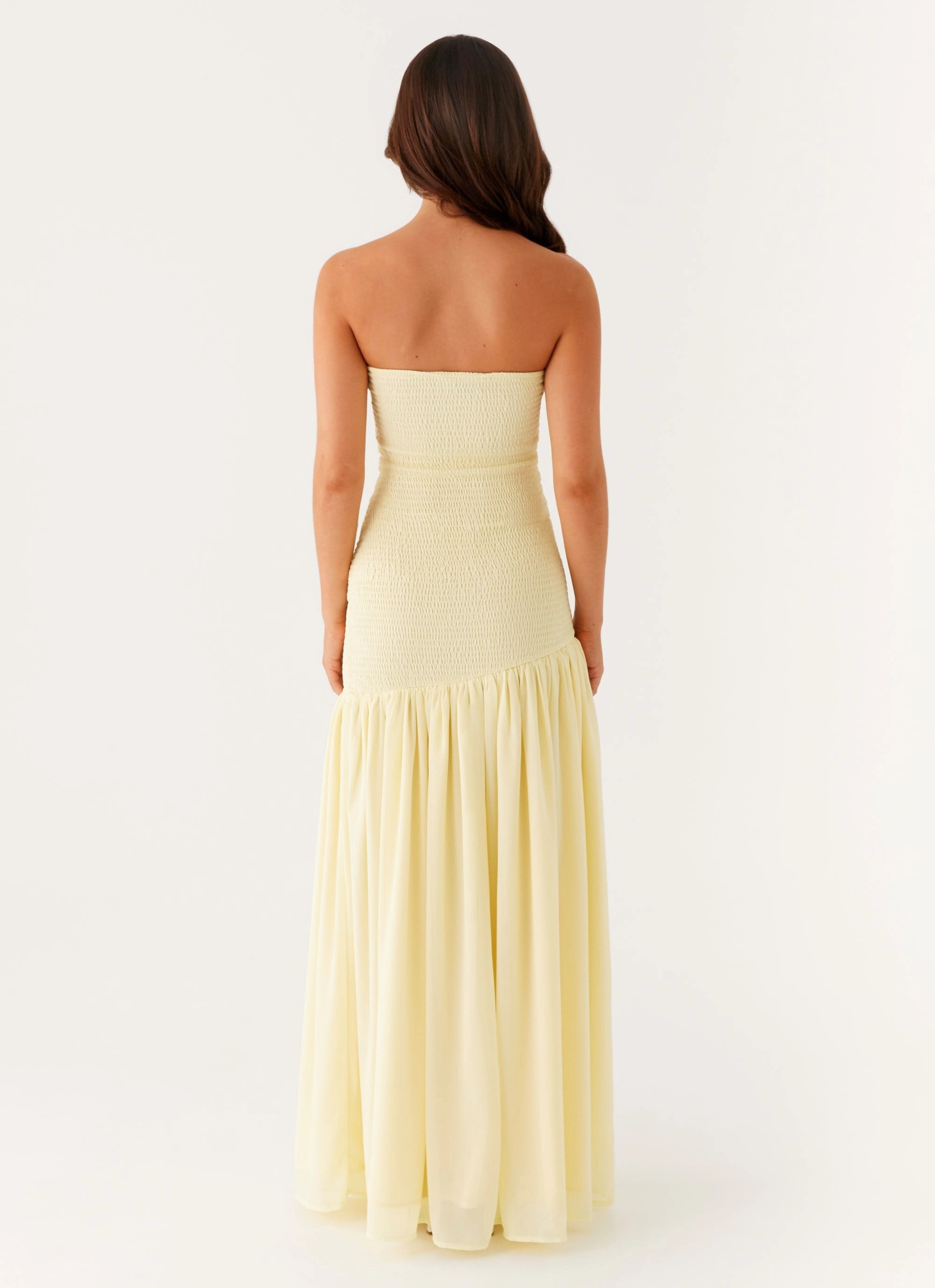 Royce Maxi Dress - Yellow SmoothEdgeFinish Romantic Bloom