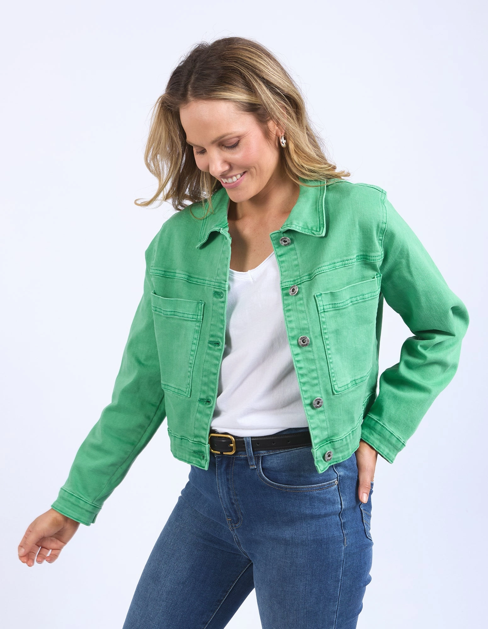 Stylish Basics Elm Hazel Denim Jacket Greenbriar