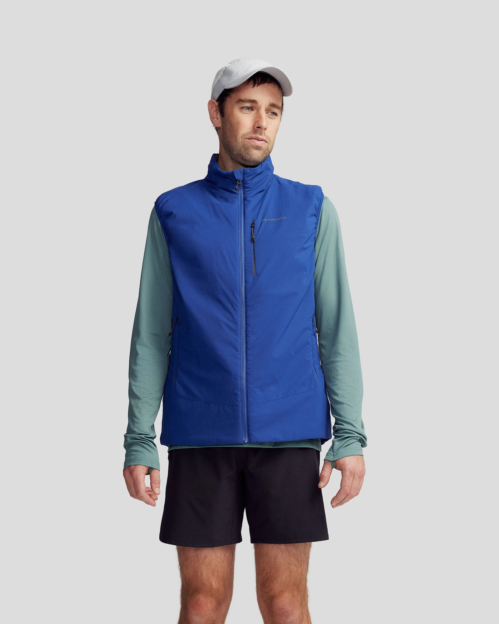 Men's Seeker Primaloft Active Vest - Bright Navy Modern Travel Look Reinforced Stress Points