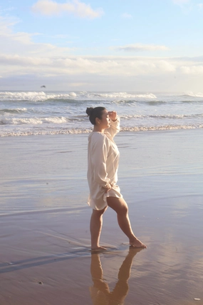 Sleek Design Soft Lines EADIE DRESS OAT