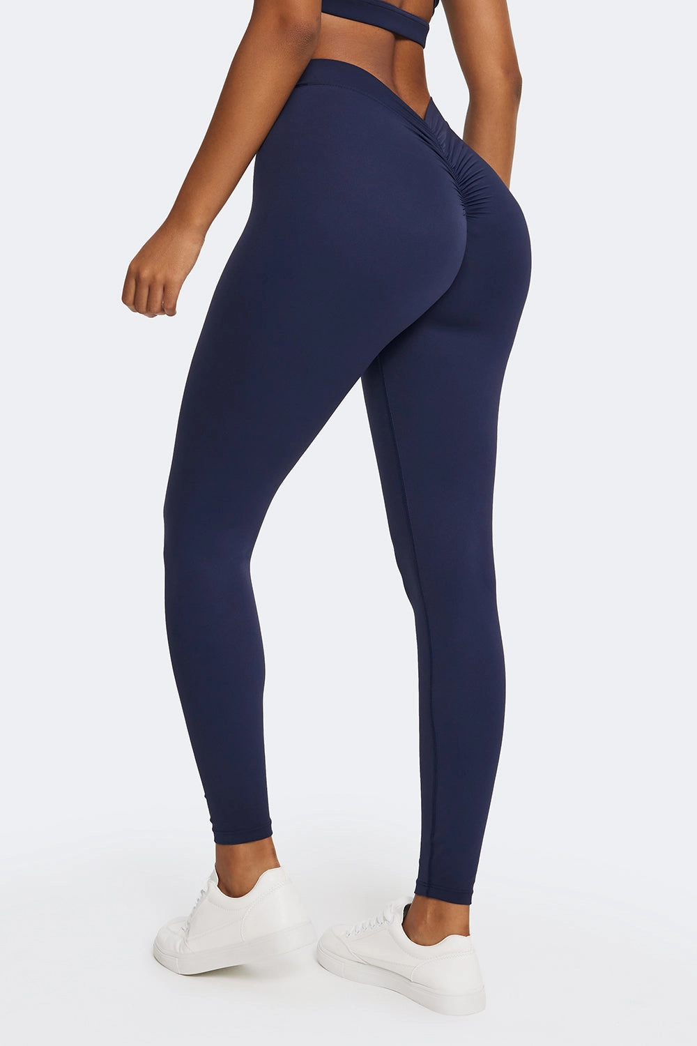 Ruched High-Waisted Leggings Lightweight Material City Walk Comfortable Performance