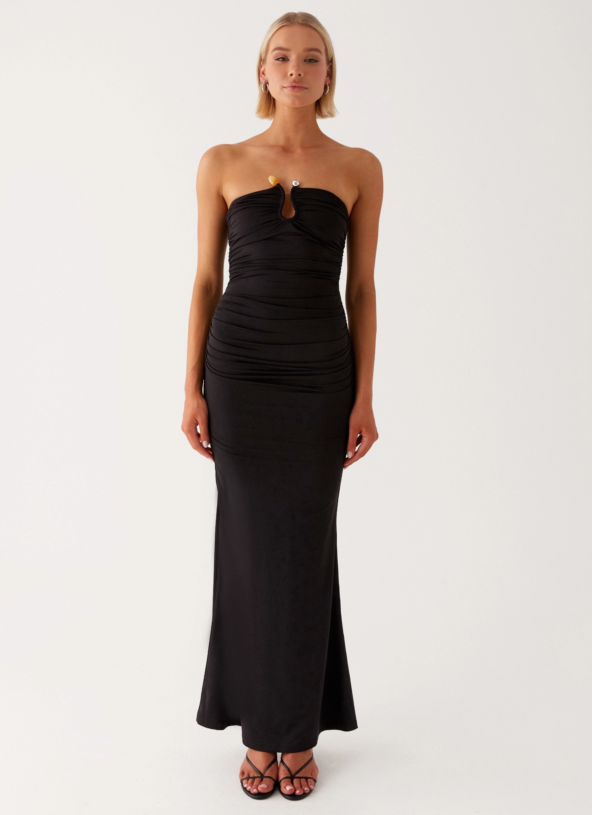 Rudy Maxi Dress - Black Mood Booster Satin Layers