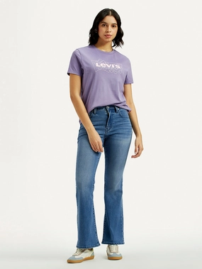 Women's 726 Mid Indigo Flared Fit High Rise Jeans Daily Fashion