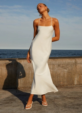 Runway Royalty Maxi Dress - White Inner Glow