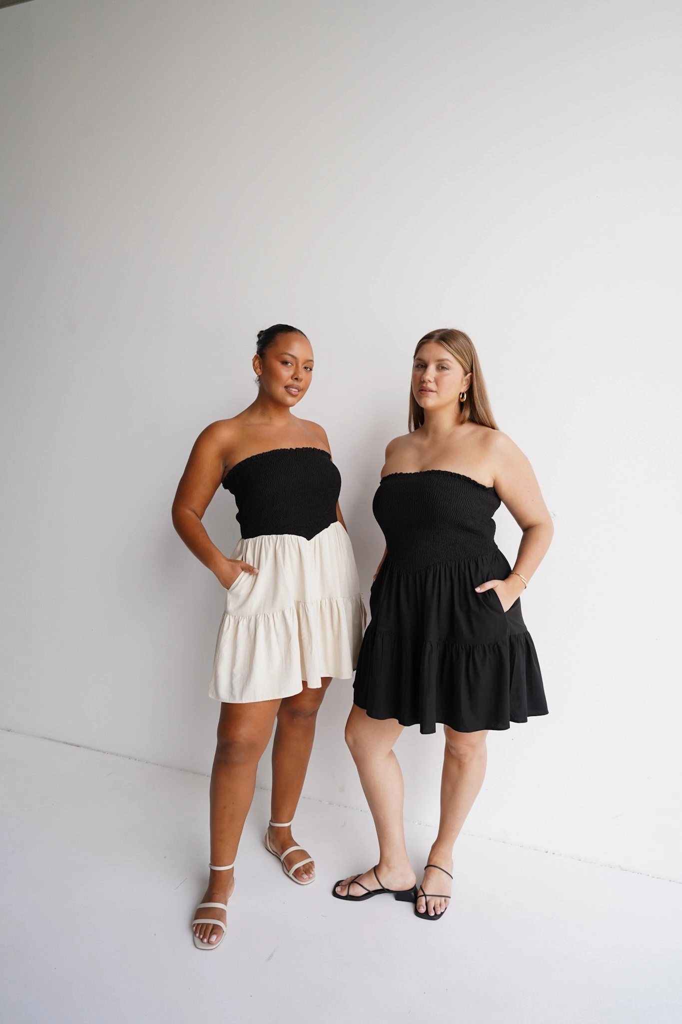 Subtle Flow Olive Fresh RYLIN DRESS NEUTRAL/BLACK