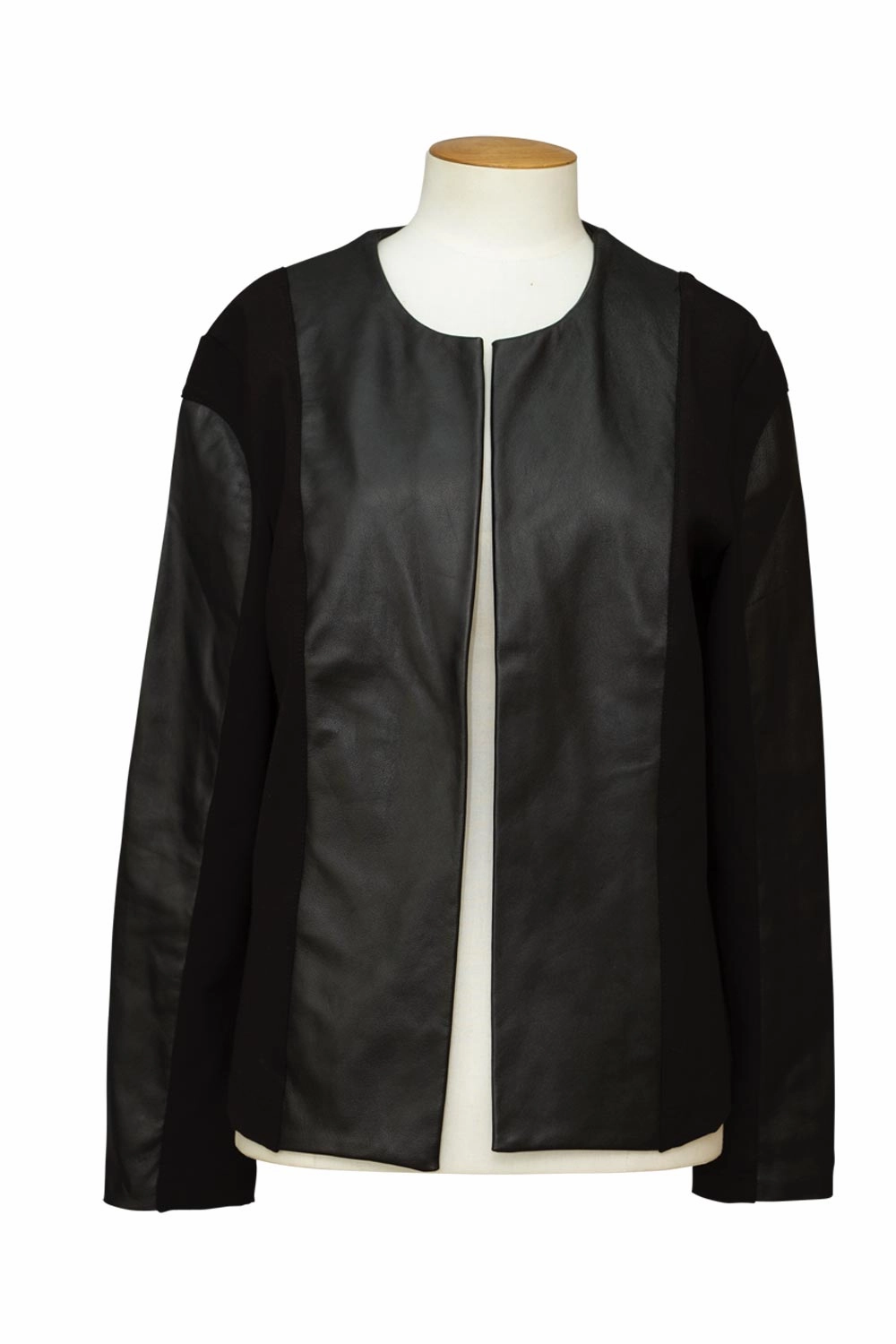 Slim Fit Styles Sabatini   - 53059 Leather Panel Jacket