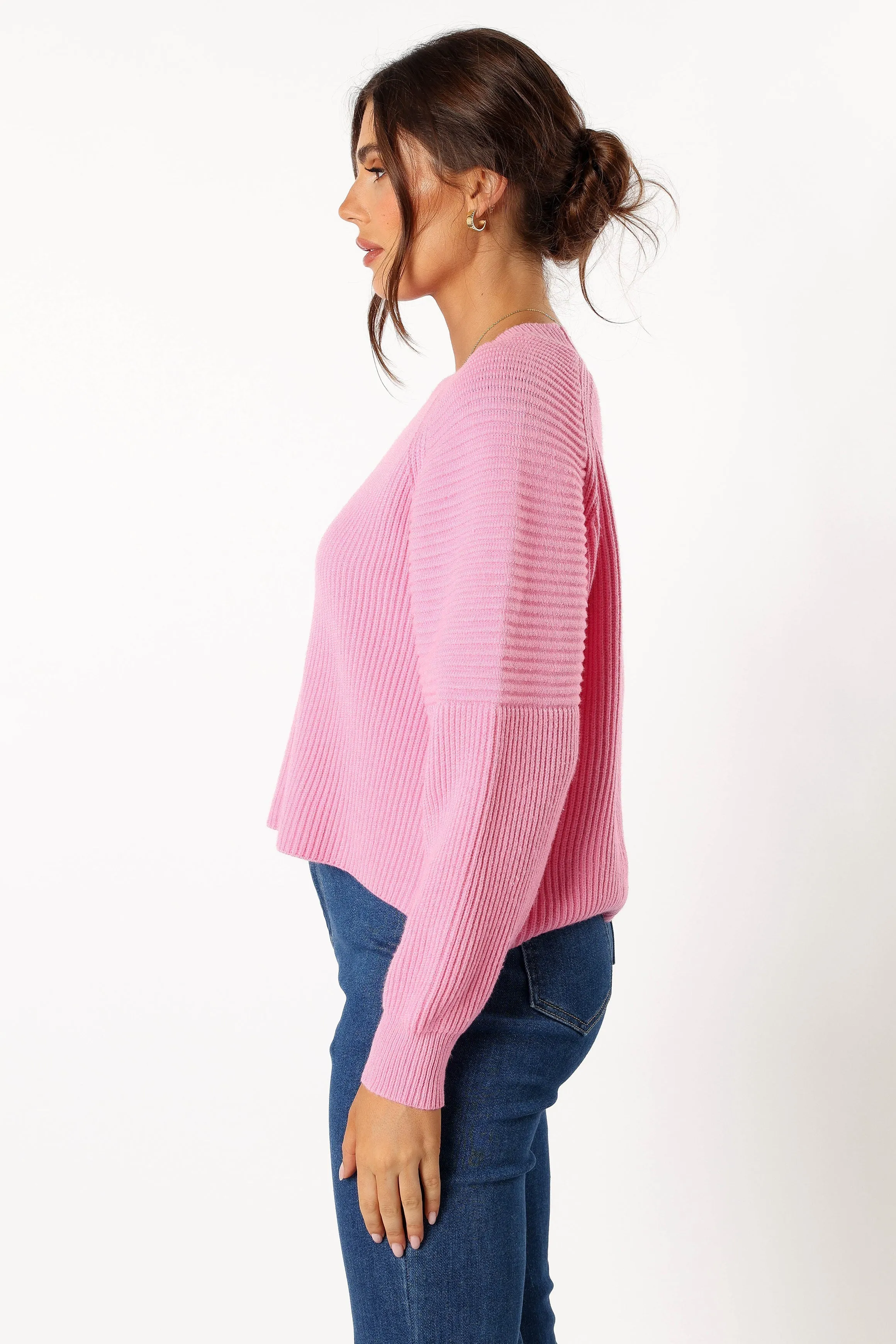 Compression Fit Technology Sarah Knit Sweater - Pink