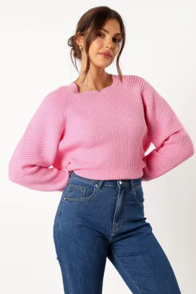 Quiet Tone Sarah Knit Sweater - Pink