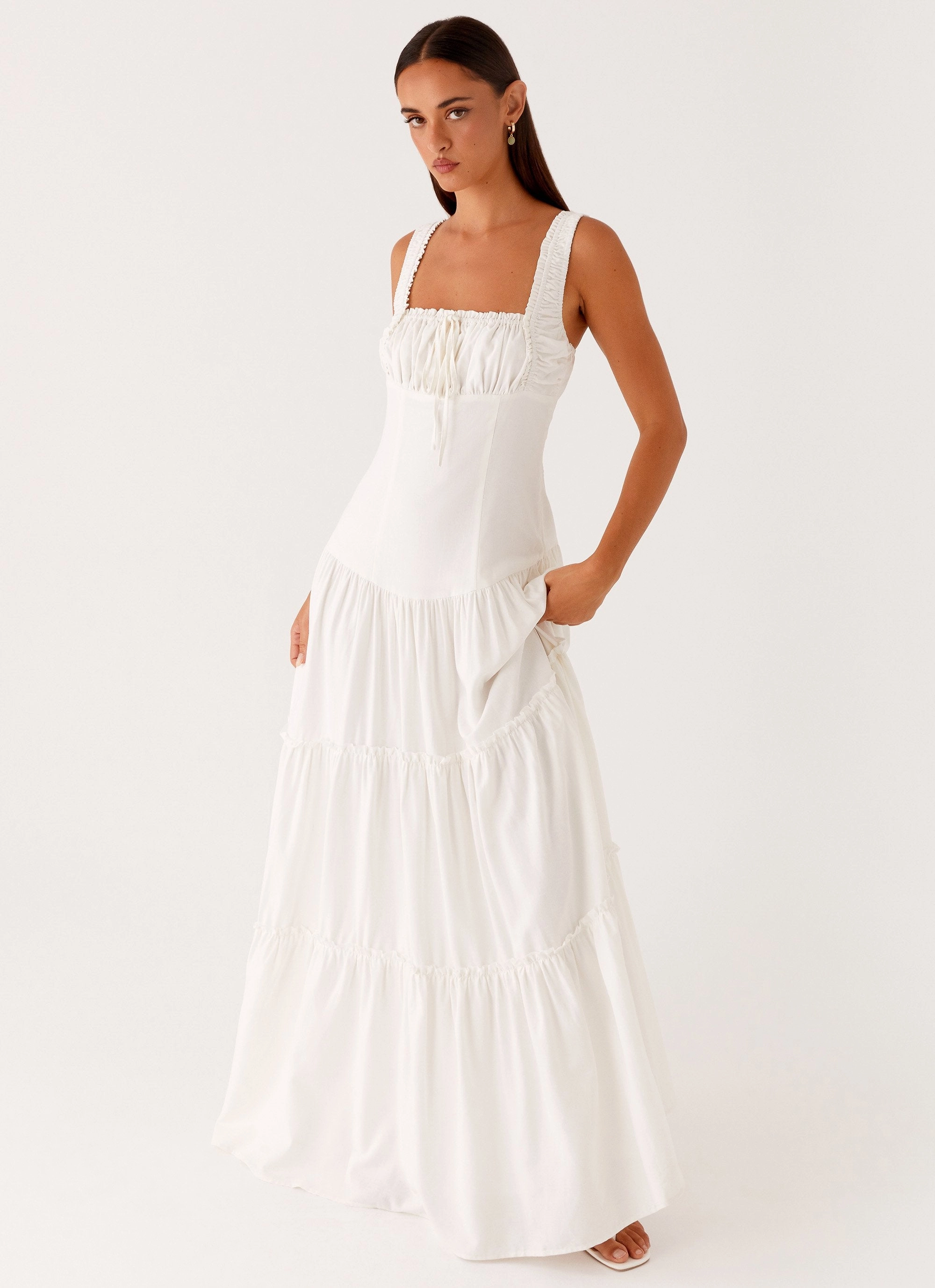 Esme Maxi Dress - White Bless Touch