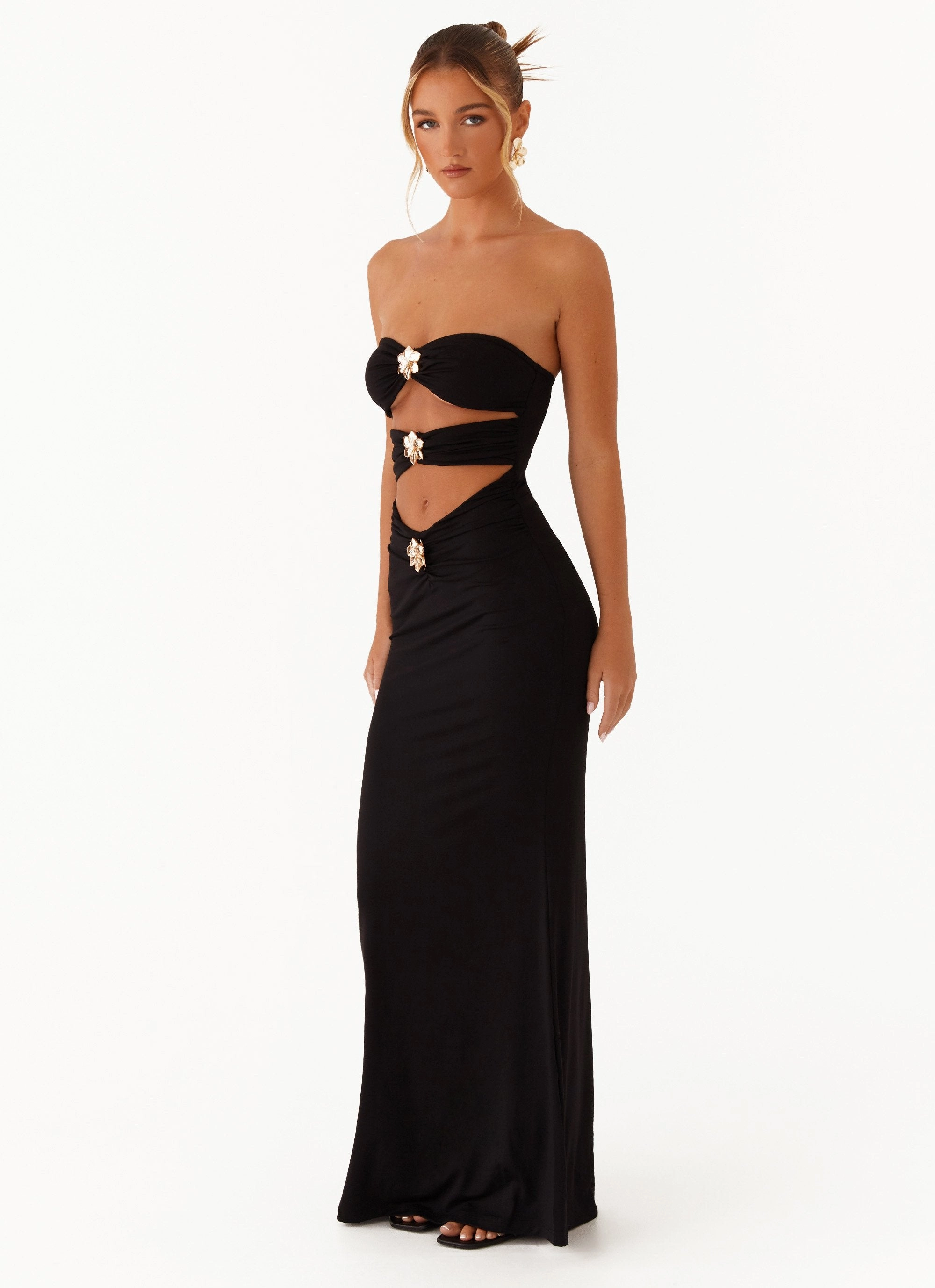 Save Me Maxi Dress - Black Party Safe