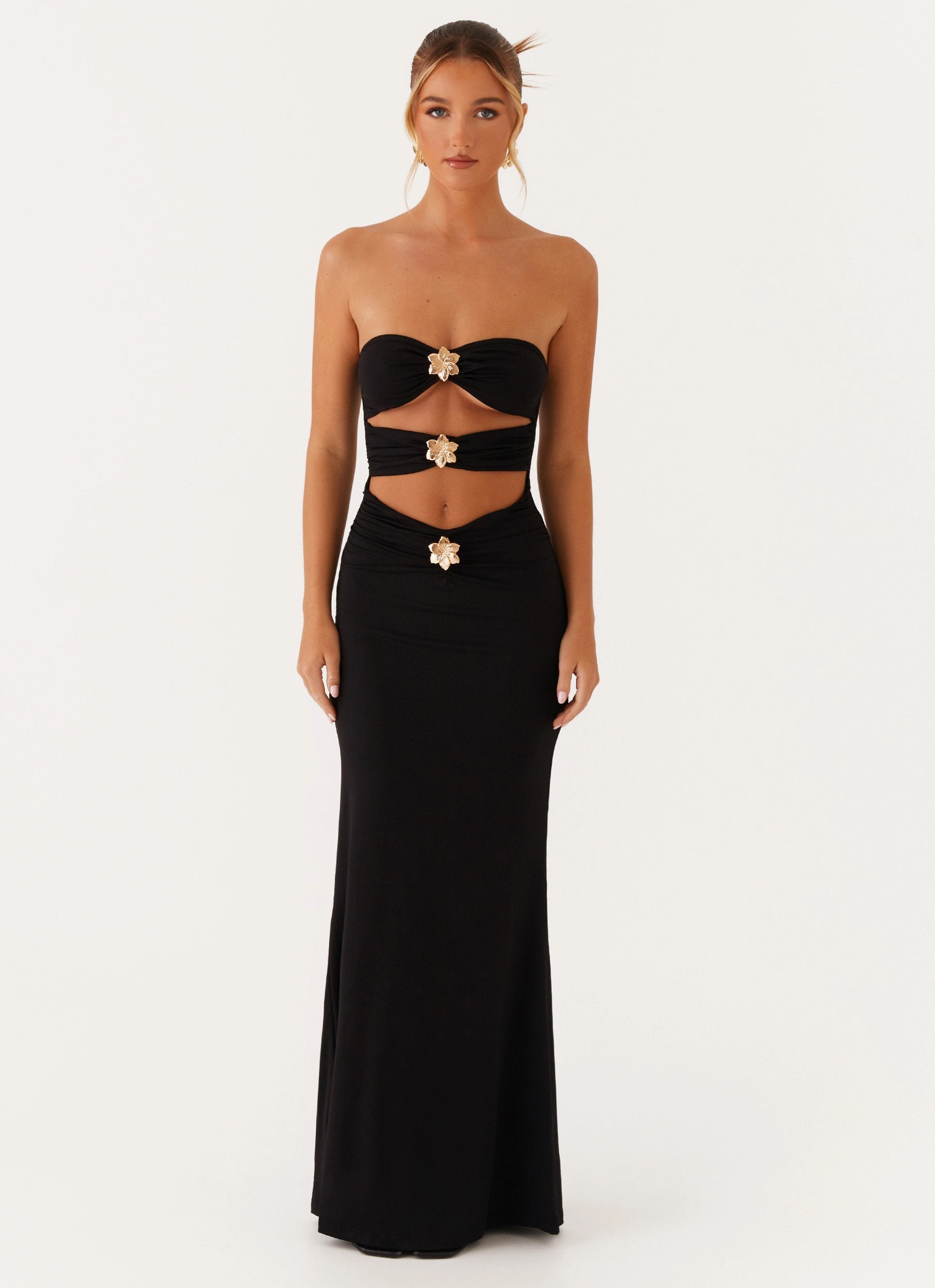 Polished Style Cruise-Wear Save Me Maxi Dress - Black