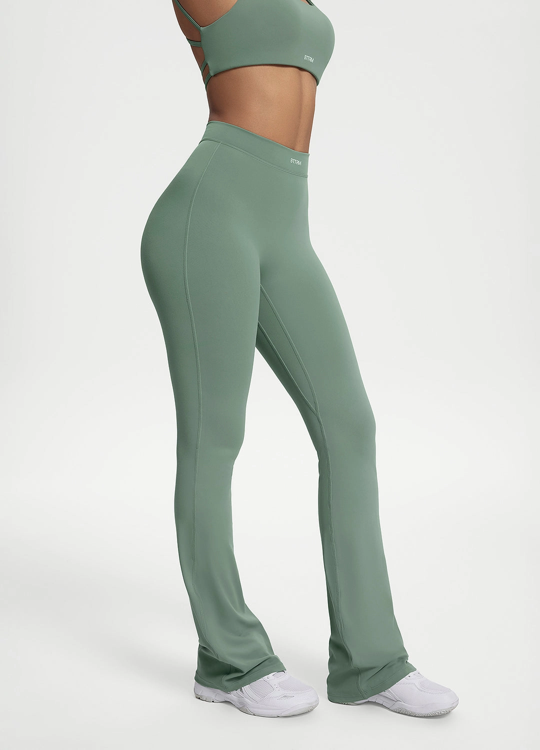 Scrunch Back Flared Leggings Perfect Comfort Fit