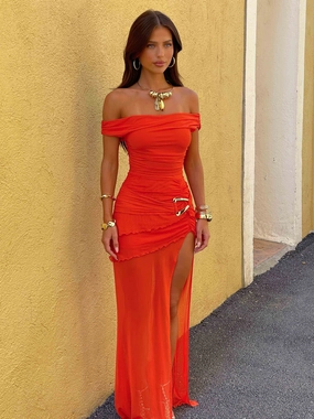 Smooth Finish BAYLEIGH MAXI DRESS ORANGE