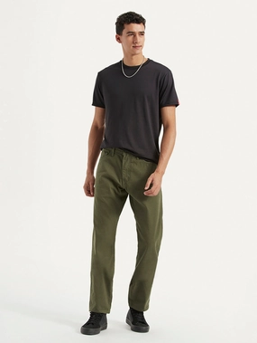 Quick Wash Active Lifestyle Men's Redloop 541 Olive Athletic Tapered Fit Mid Rise Selvedge Trousers