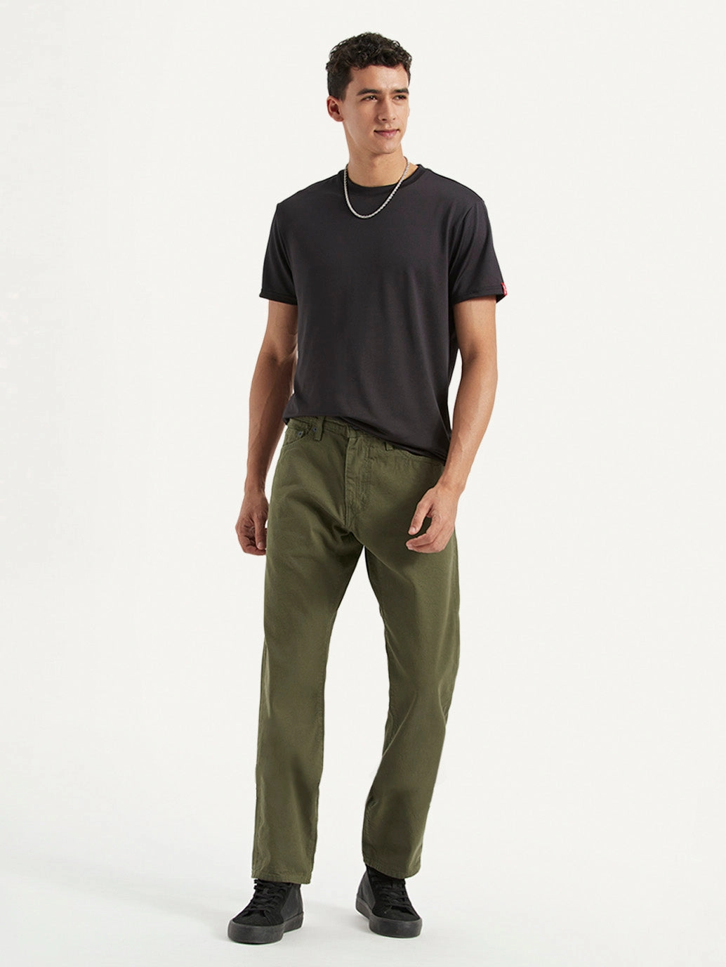 Quick Wash Active Lifestyle Men's Redloop 541 Olive Athletic Tapered Fit Mid Rise Selvedge Trousers