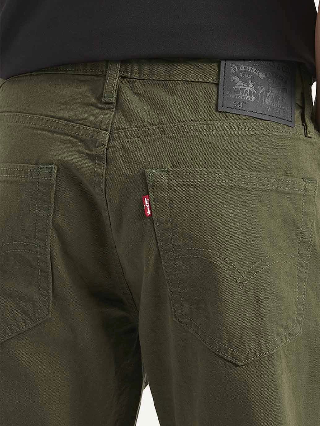 Men's Redloop 541 Olive Athletic Tapered Fit Mid Rise Selvedge Trousers Chilly Comfort Mid-rise fit