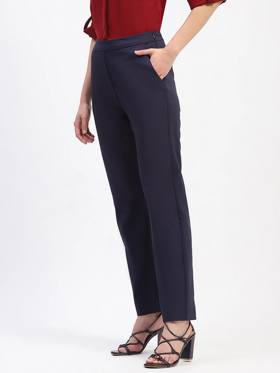 Fast Move Active Utility Madame Straight Fit Navy Trousers