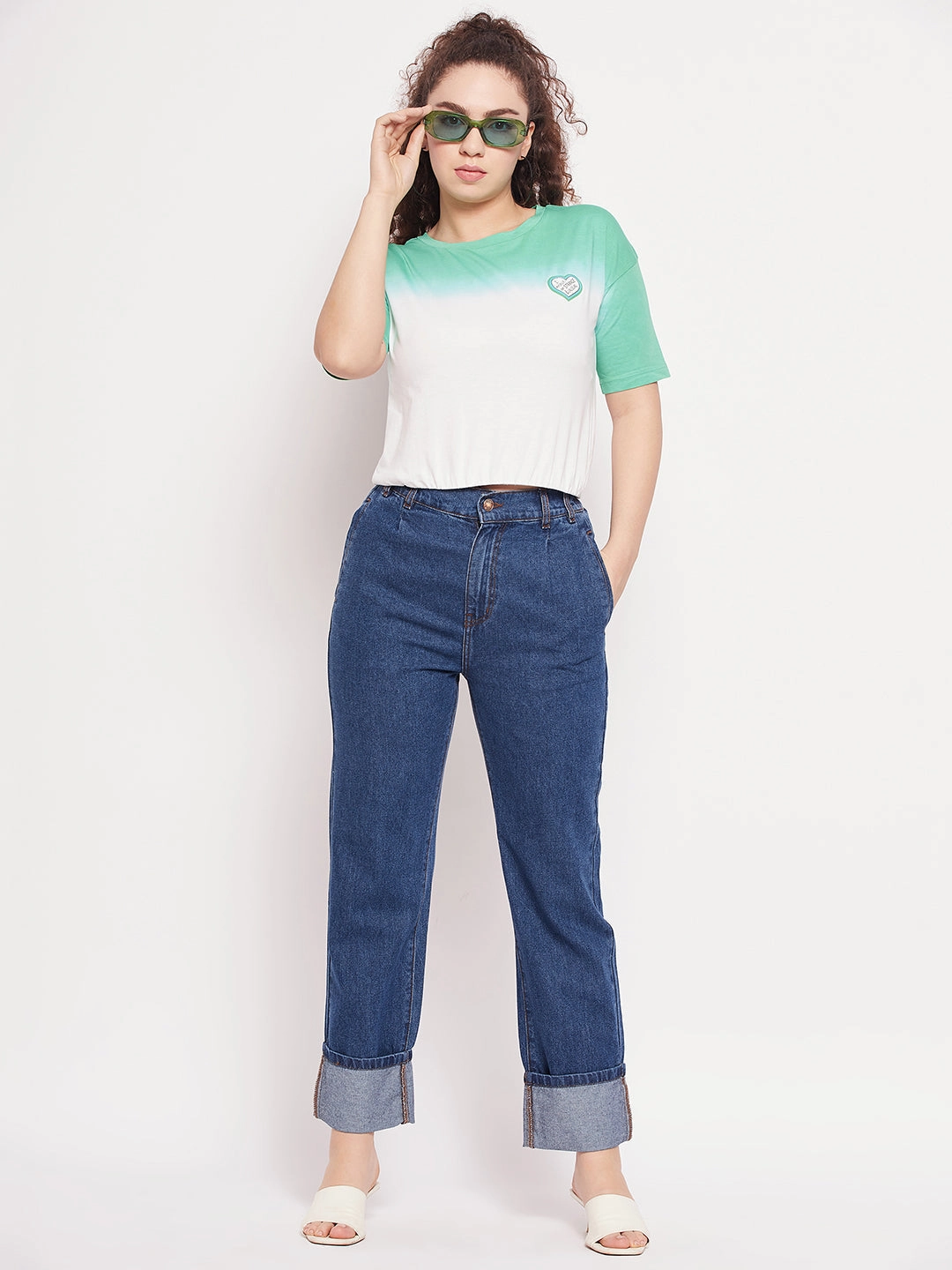 Madame Blue Denim Basic Piece Modern Design