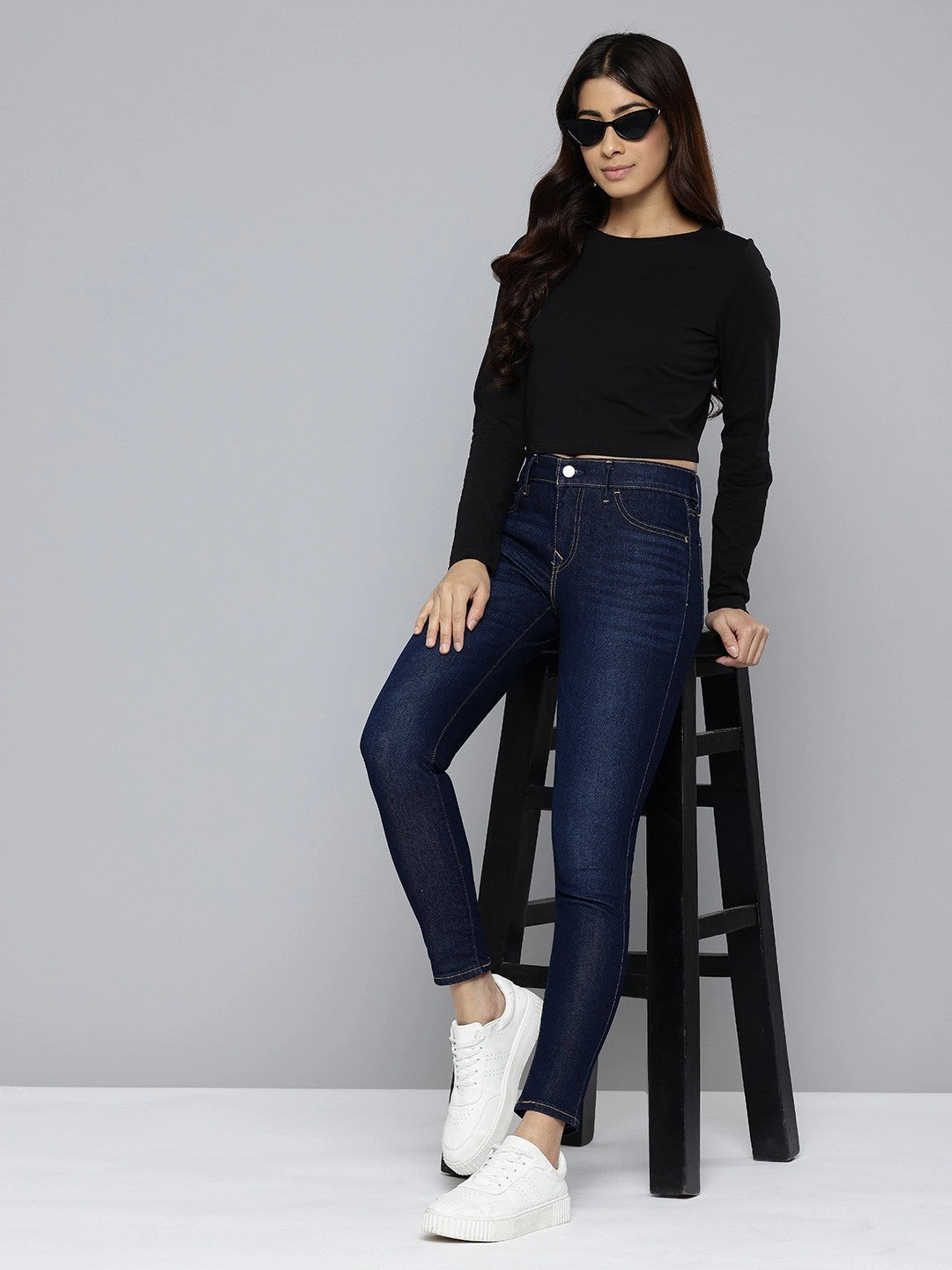 Home Comfort Weekend Warrior Perfect Length Design Women's 710 Blue Skinny Fit Mid Rise Jeans