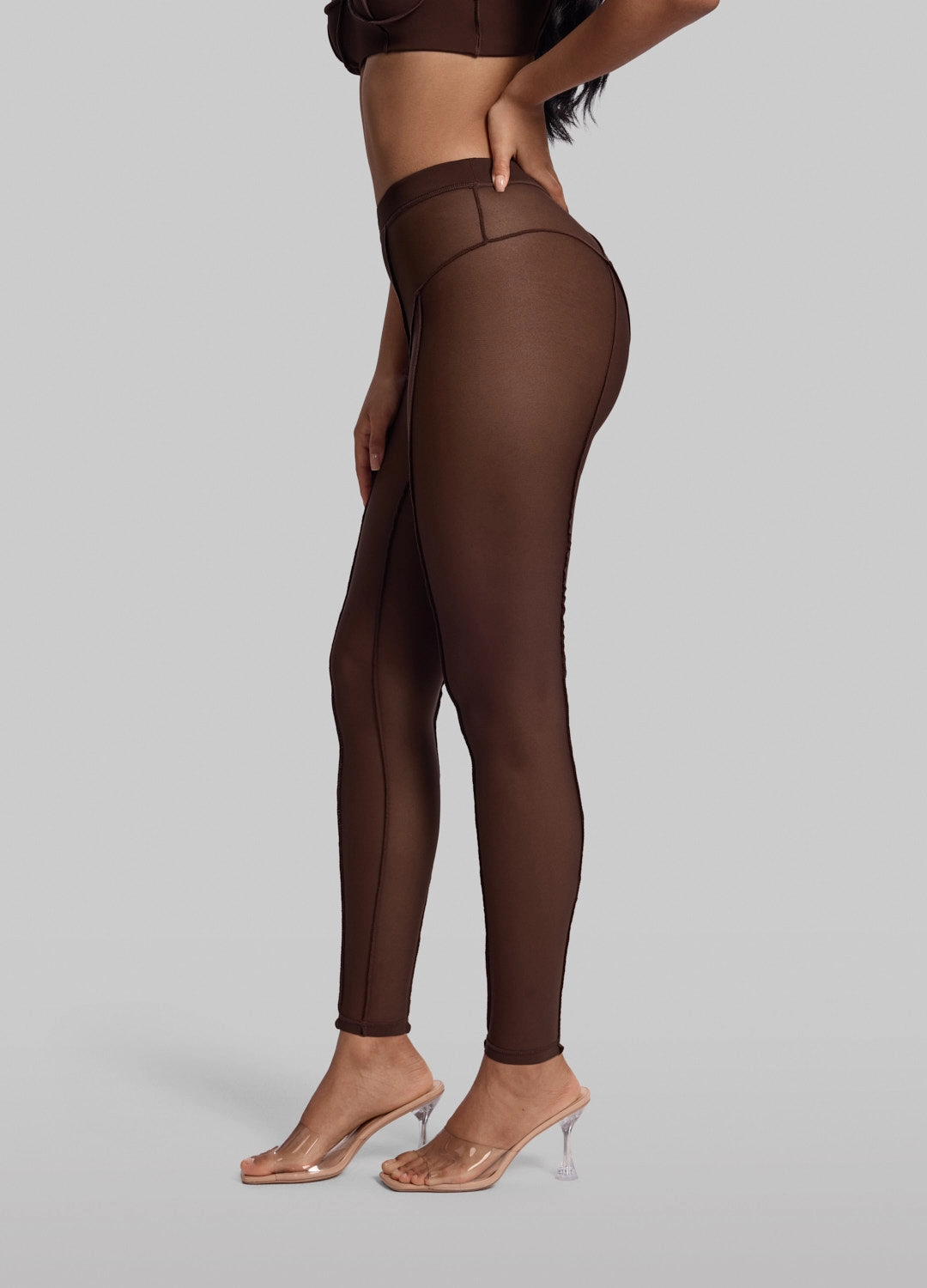 Four Way Daily Routine Semi-Sheer High-Rise Leggings