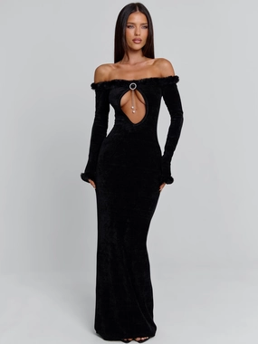 SENRAH MAXI DRESS BLACK Inner Glow