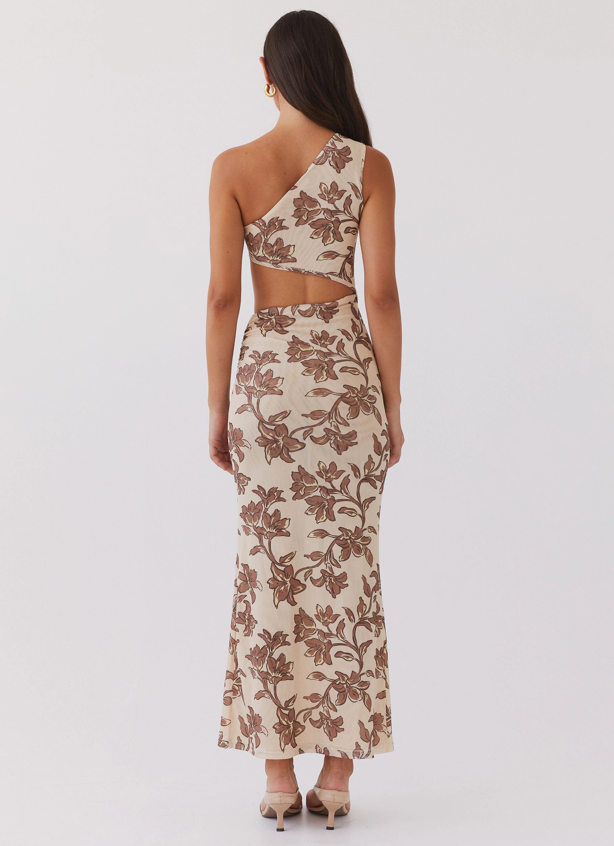 Quick Glam Shadows In The Sun Mesh Maxi Dress - Hazel Bloom