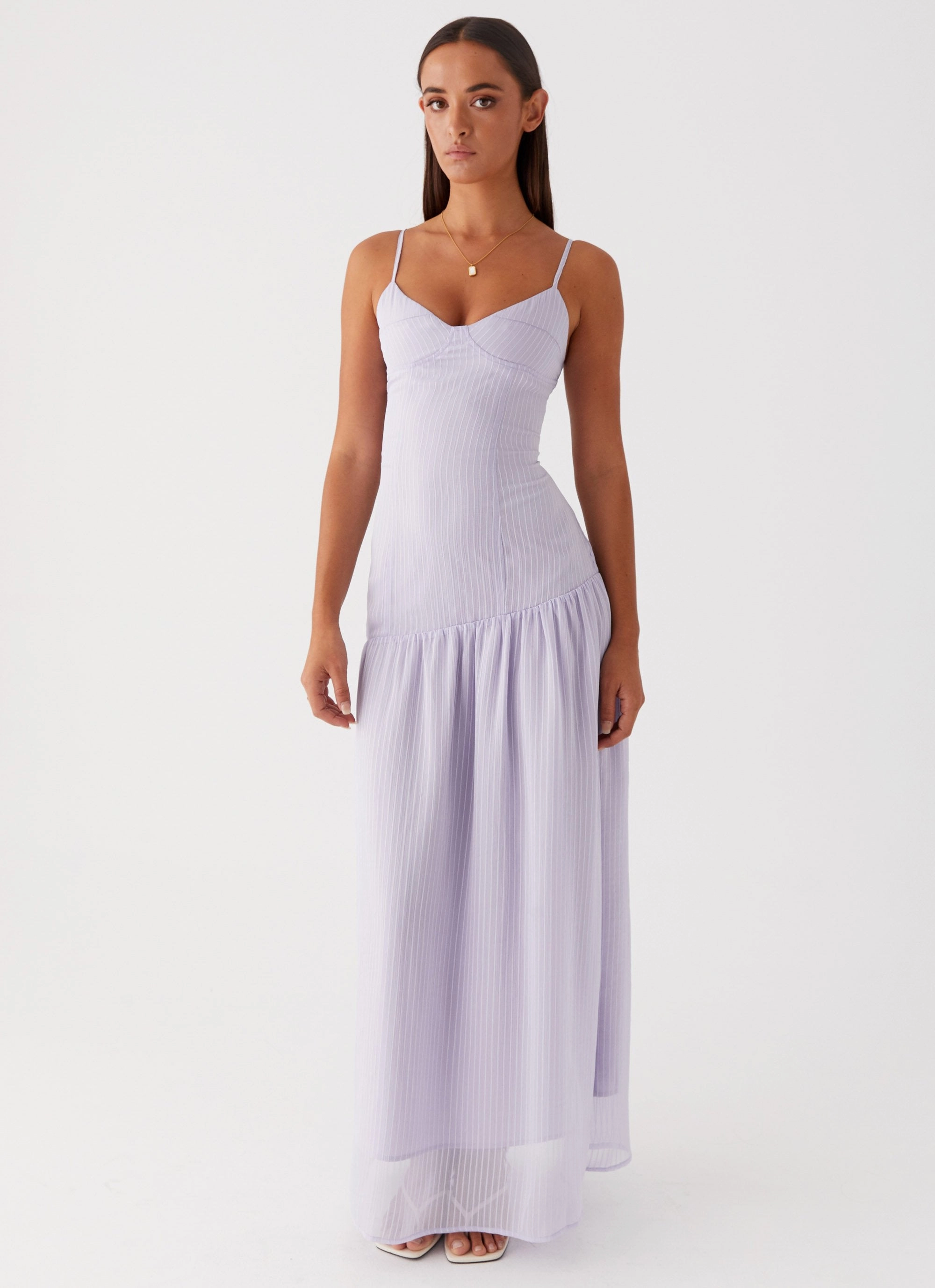 Shania Maxi Dress - Lavender Trendy Design Flattering Shape Design