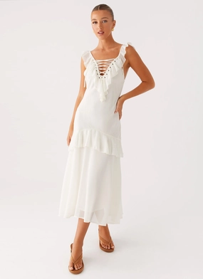Celie Midi Dress - Ivory City-Style