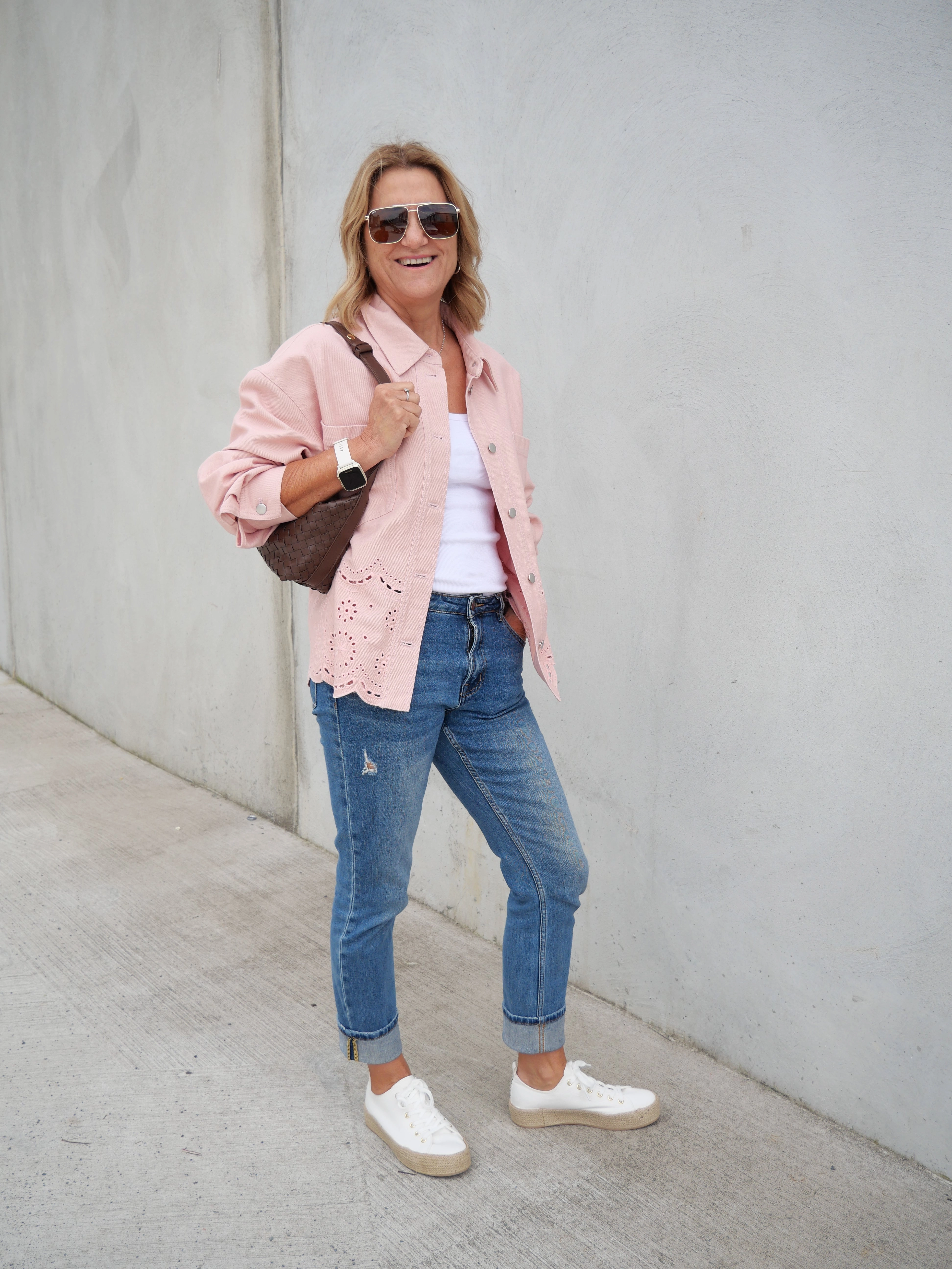 Shine On Label Zariyah Embroidered Shacket Pink Soft Lined Interior