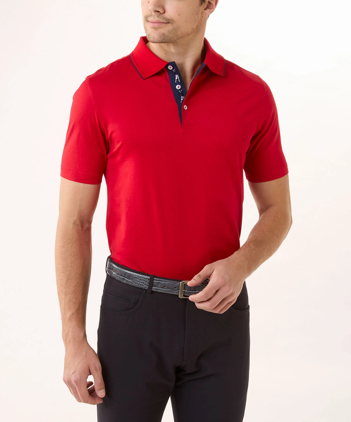 Classic Top Stylish Shirt Signature 100% Mercerized Cotton Solid Polo Shirt with Tipping